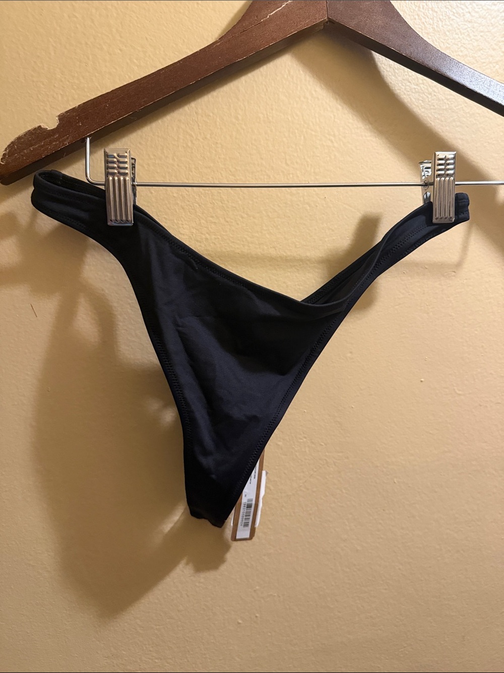 Skims Classic Black High-Cut thong Bottom